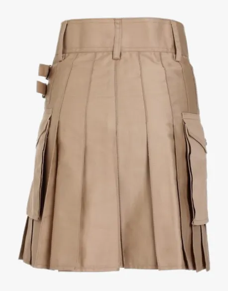 BEIGE WOMEN'S UTILITY KILT