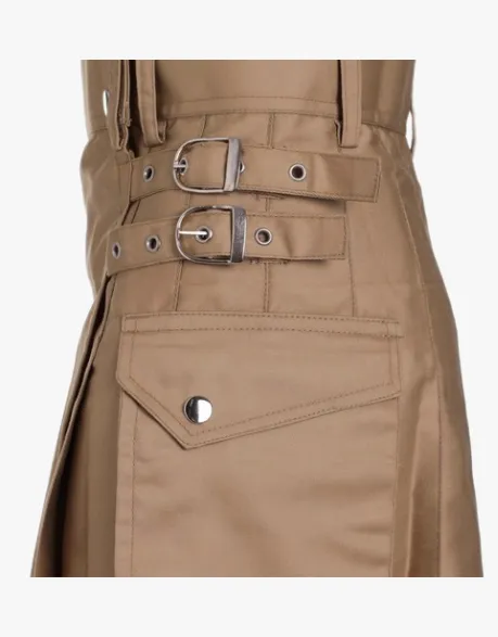 BEIGE WOMEN'S UTILITY KILT