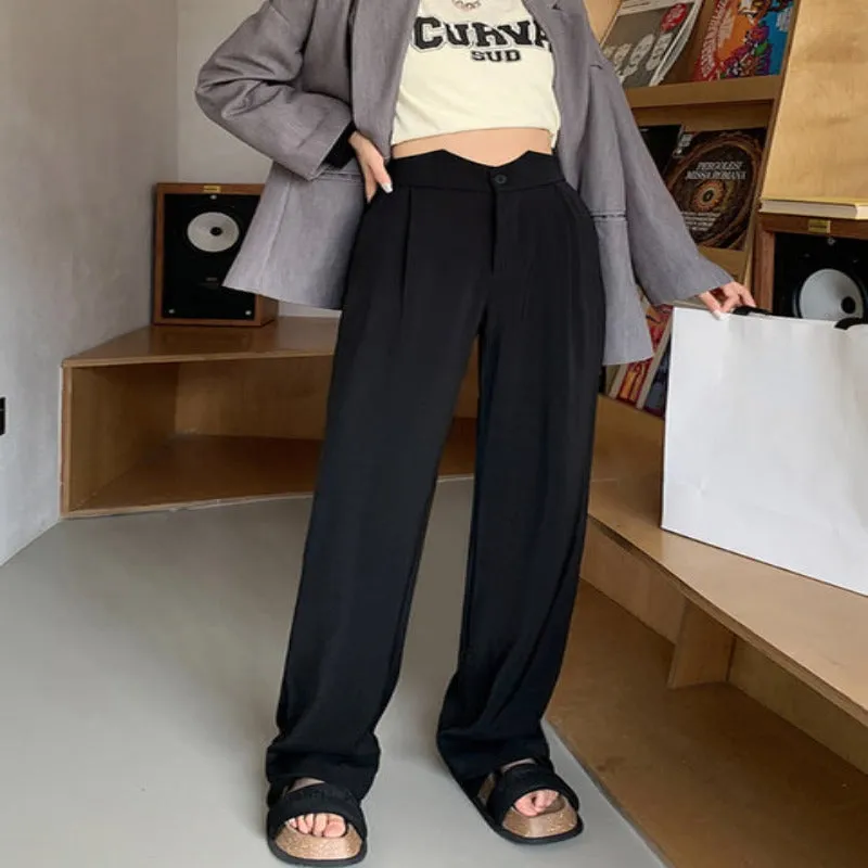 Casual Loose Fit High Waist Wide Leg Pants For Women