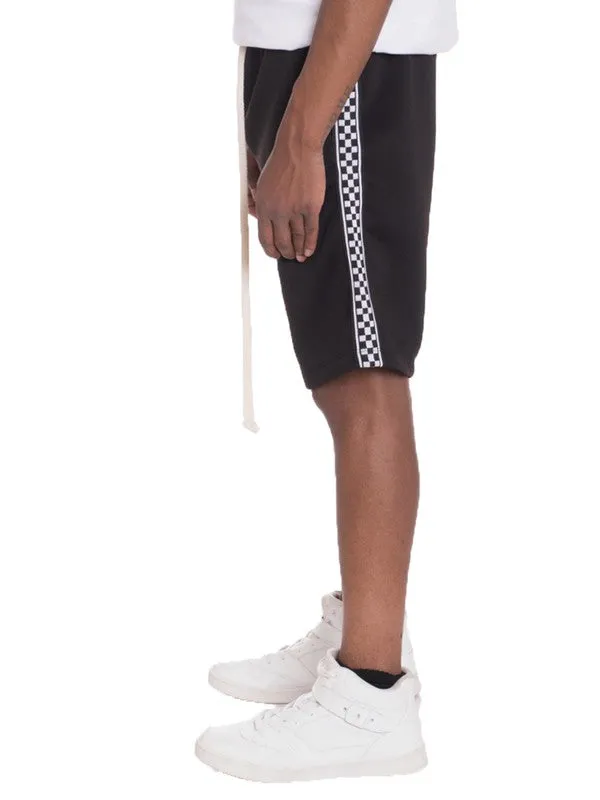 Checkered Stripe Track Shorts in multiple colors