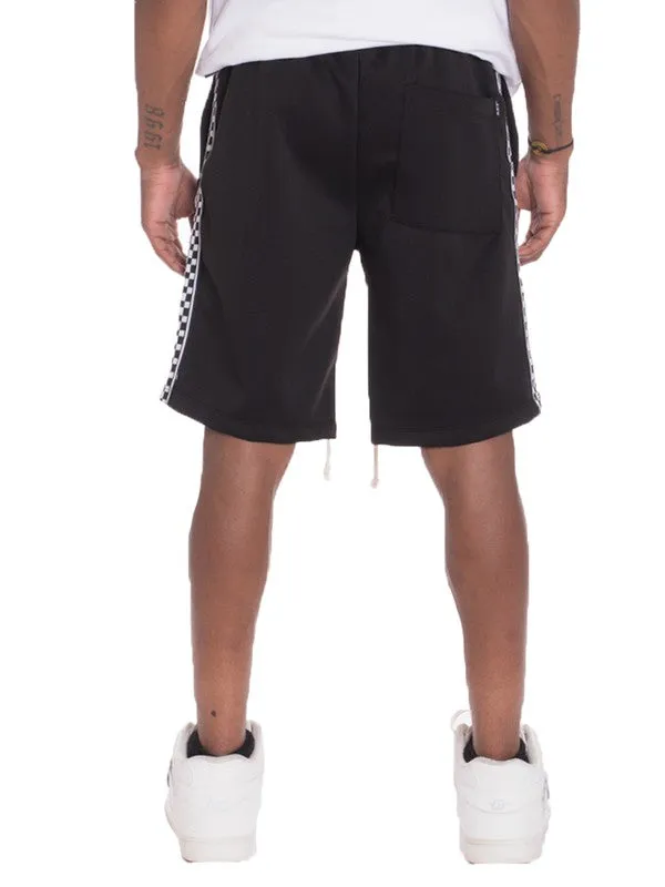 Checkered Stripe Track Shorts in multiple colors