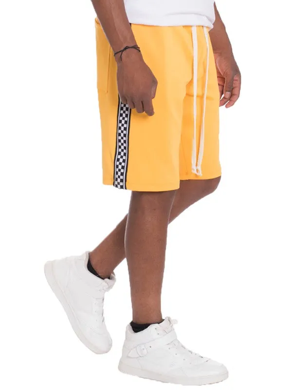Checkered Stripe Track Shorts in multiple colors
