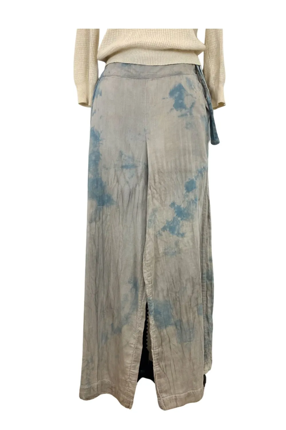 Flowy Lightweight Ida Pants in Grey Blue | Organic Cotton