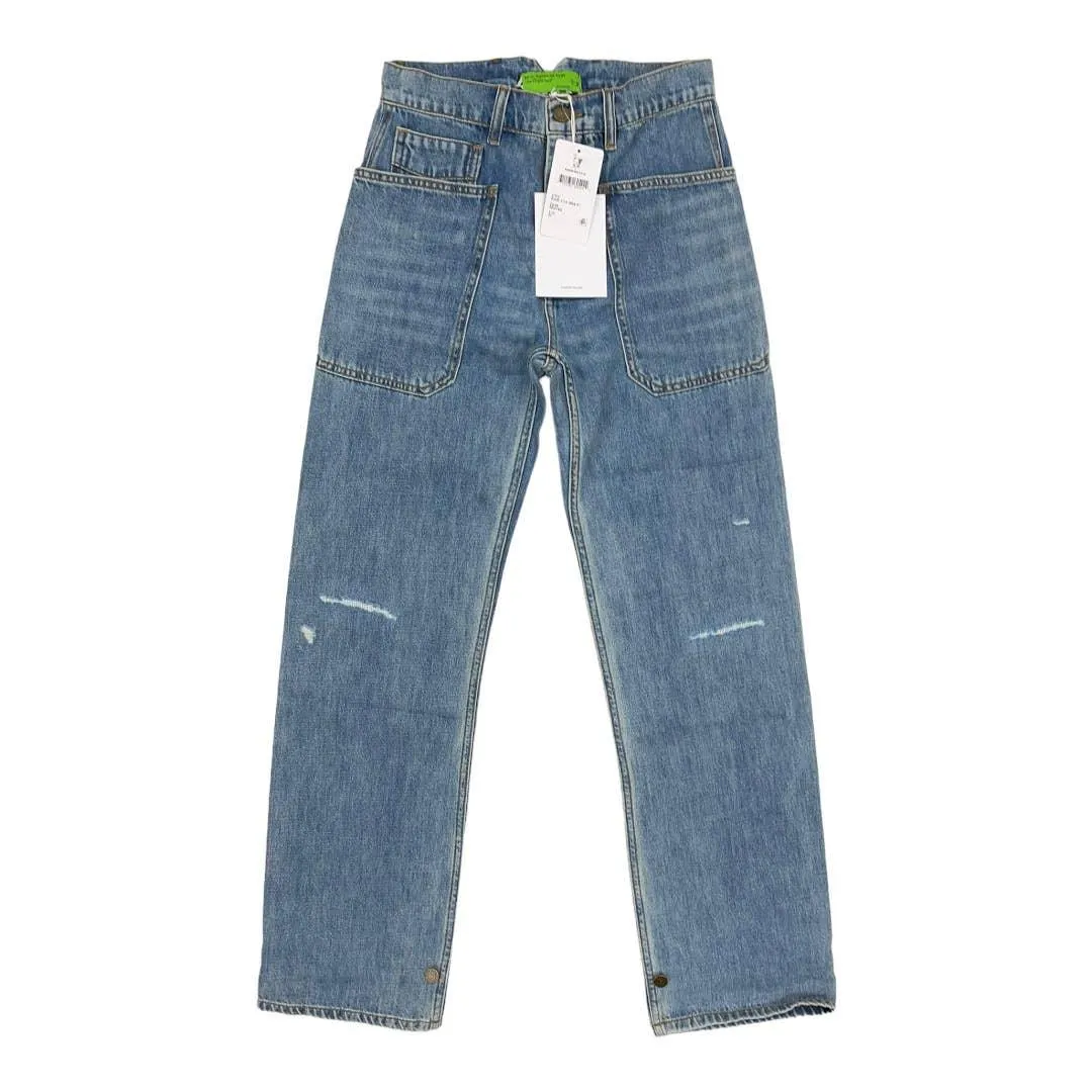 Free People x Sandrine Rose High Waisted Buckle Distressed Jeans Denim Women’s 27 New