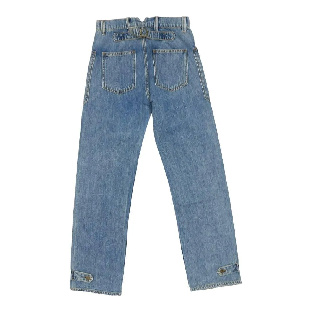 Free People x Sandrine Rose High Waisted Buckle Distressed Jeans Denim Women’s 27 New
