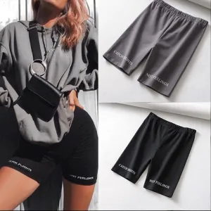 High Waist 2019  Fashionshorts women sexy biker shorts fitness korean casual sexy short cotton black Athleisure Cycling Shorts