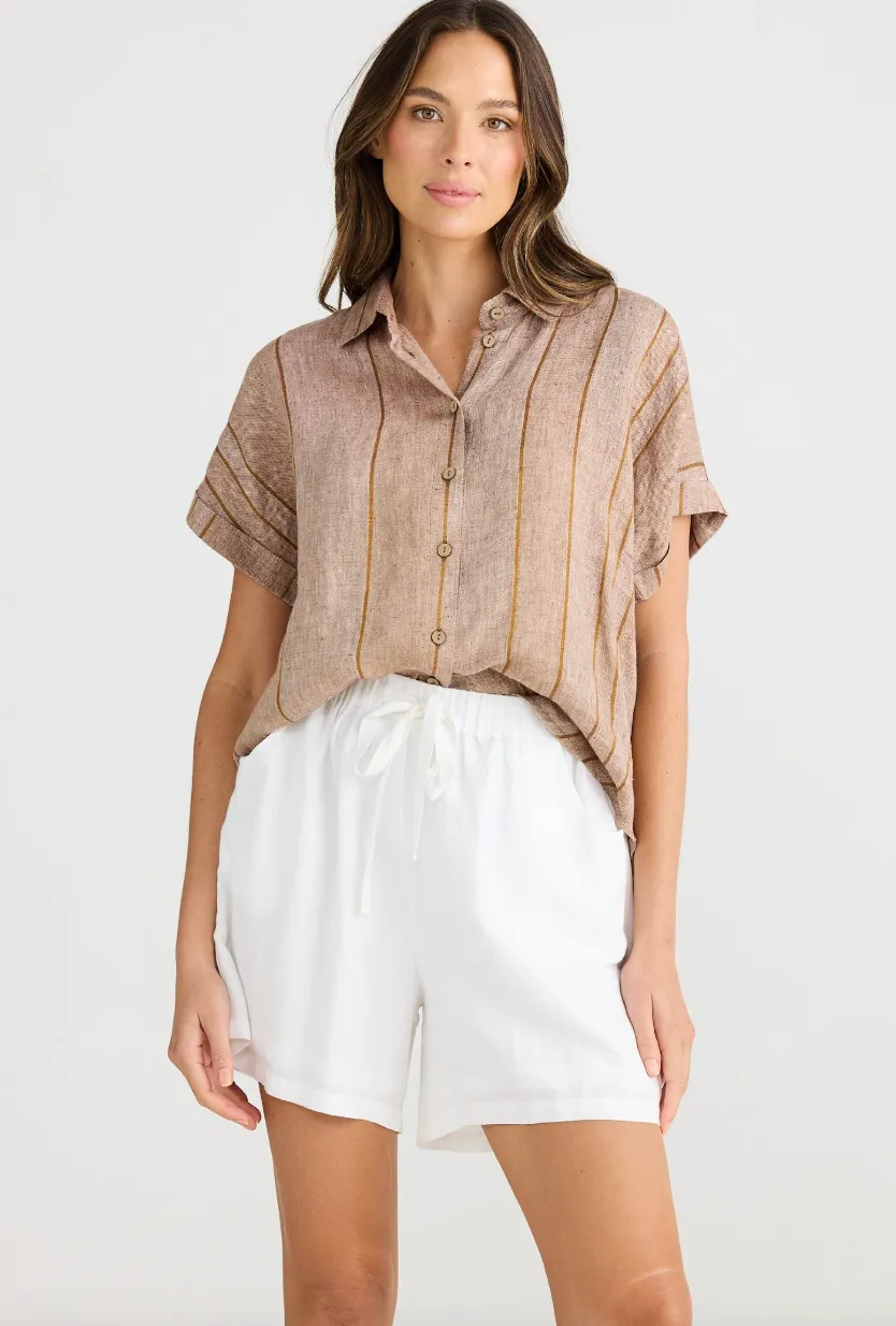 Miami Shorts - white Linen Blend