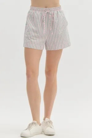 Pink Stripe Shorts