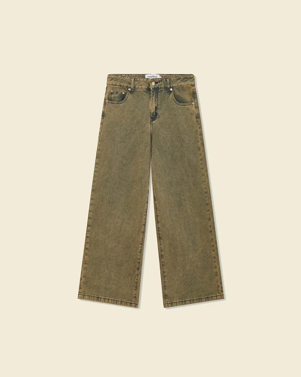 Sandblast Wide Leg Denim Pants