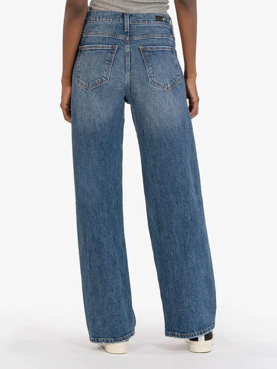 Sienna High Rise Wide Leg Jean - Negotiate Wash