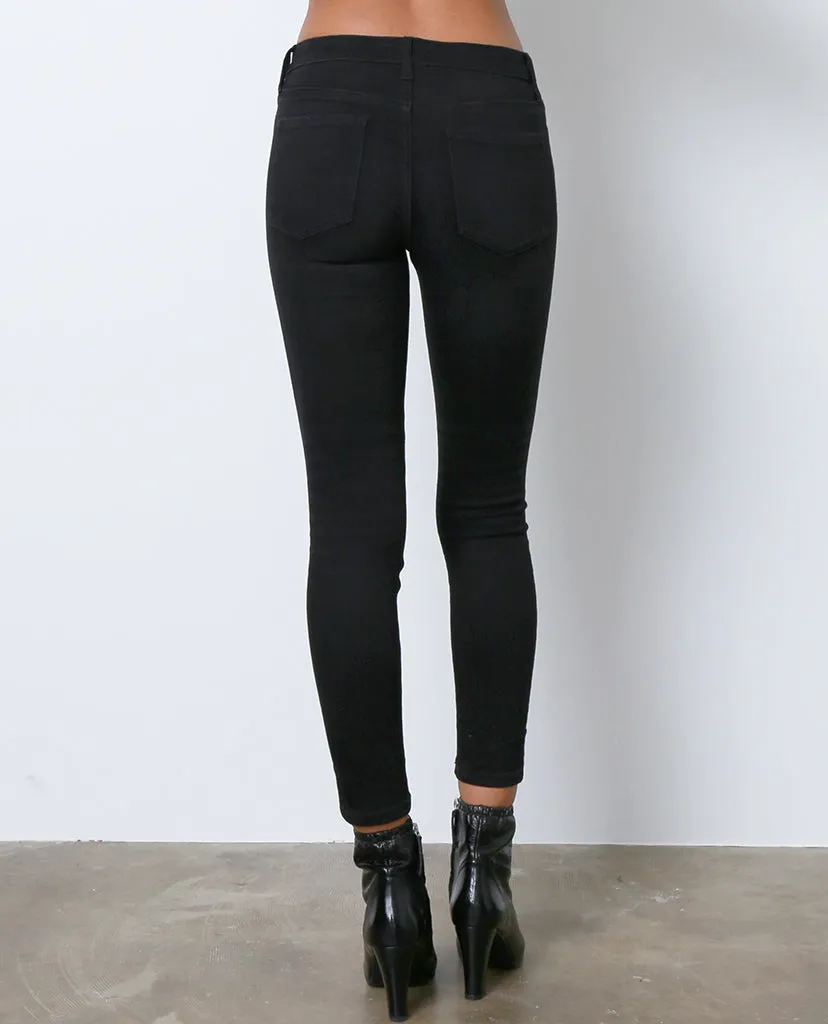 Spotless Mind Black Denim Distressed Skinny Jeans