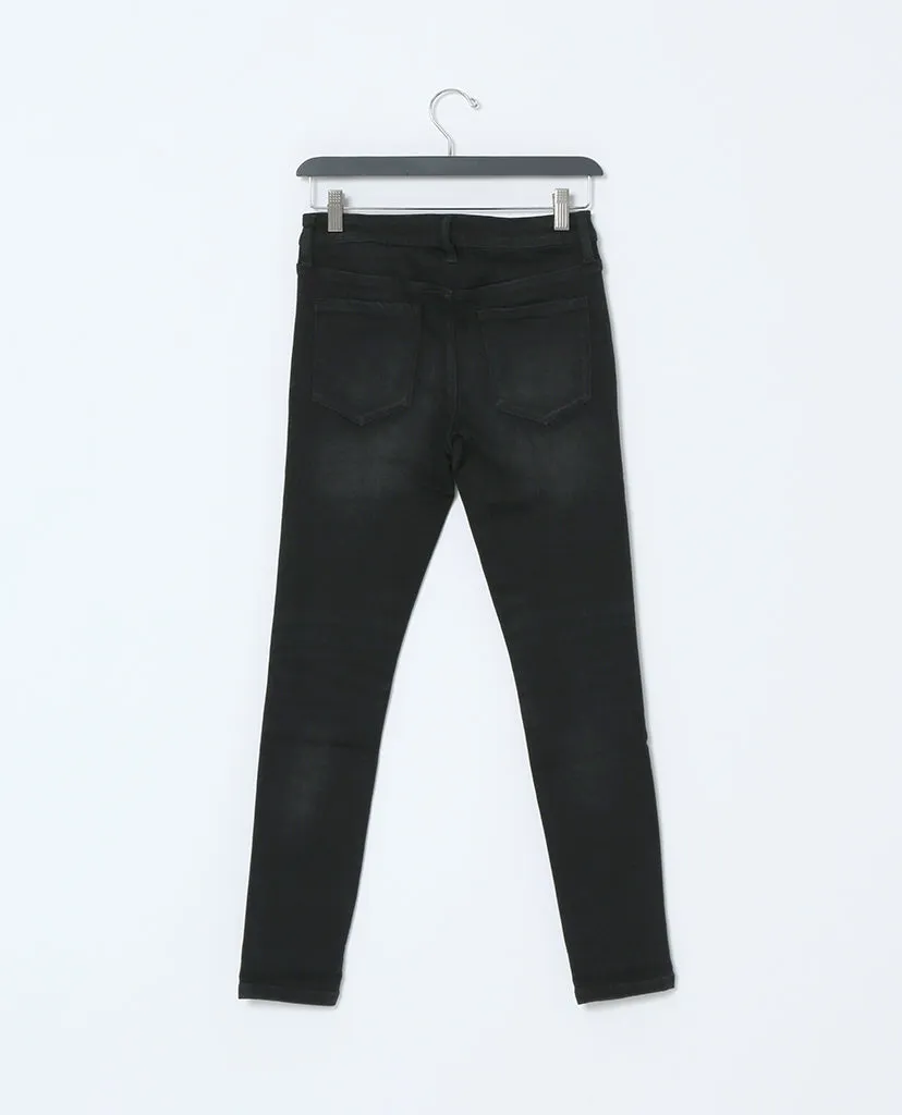 Spotless Mind Black Denim Distressed Skinny Jeans