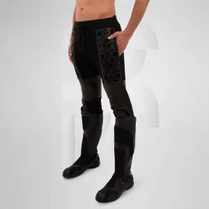 Vegan Leather Laser-Cut Jogger Pants