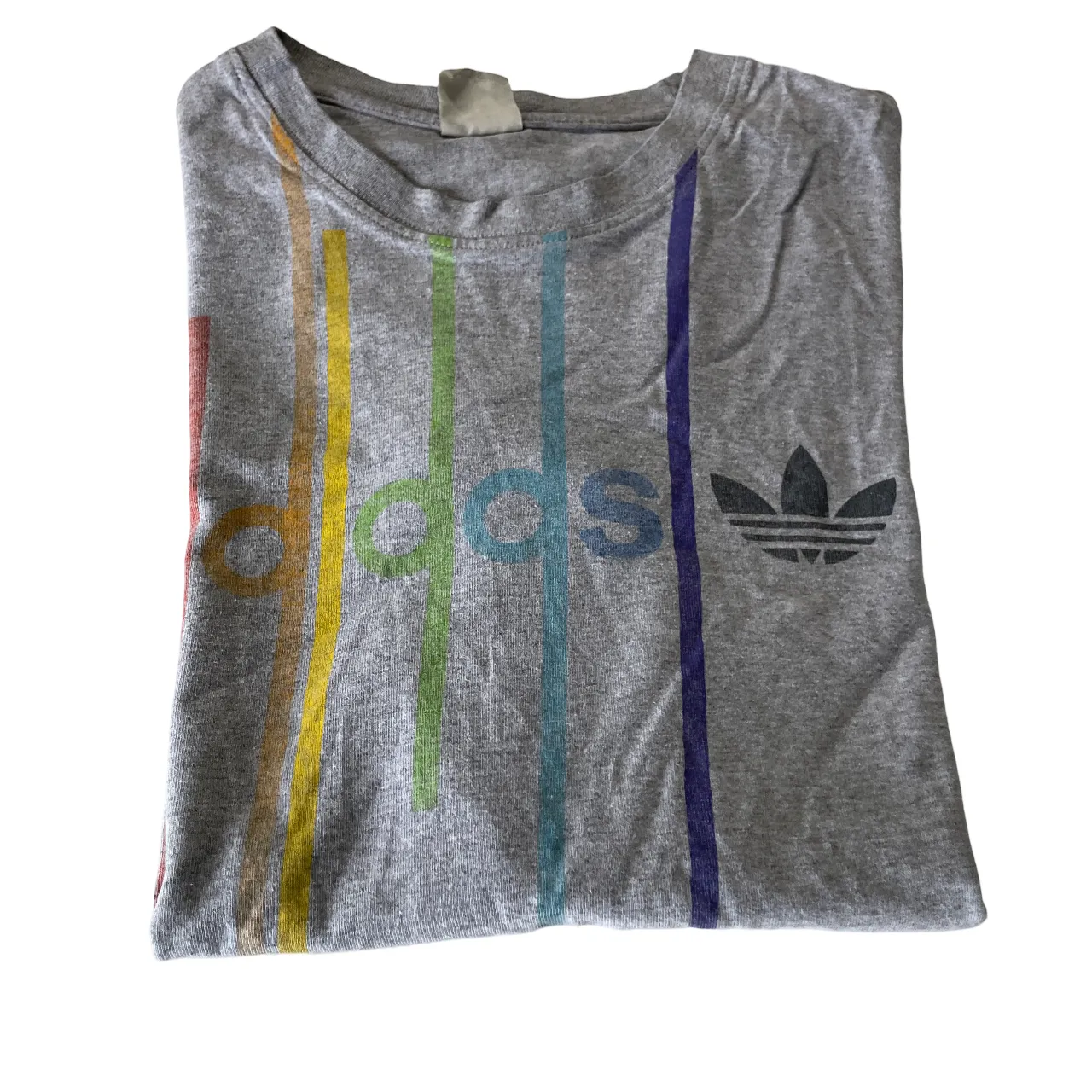 Vintage &nbsp;grey adidas-arrow-line-tee- L 27 W 20 in Size M SKU 5163