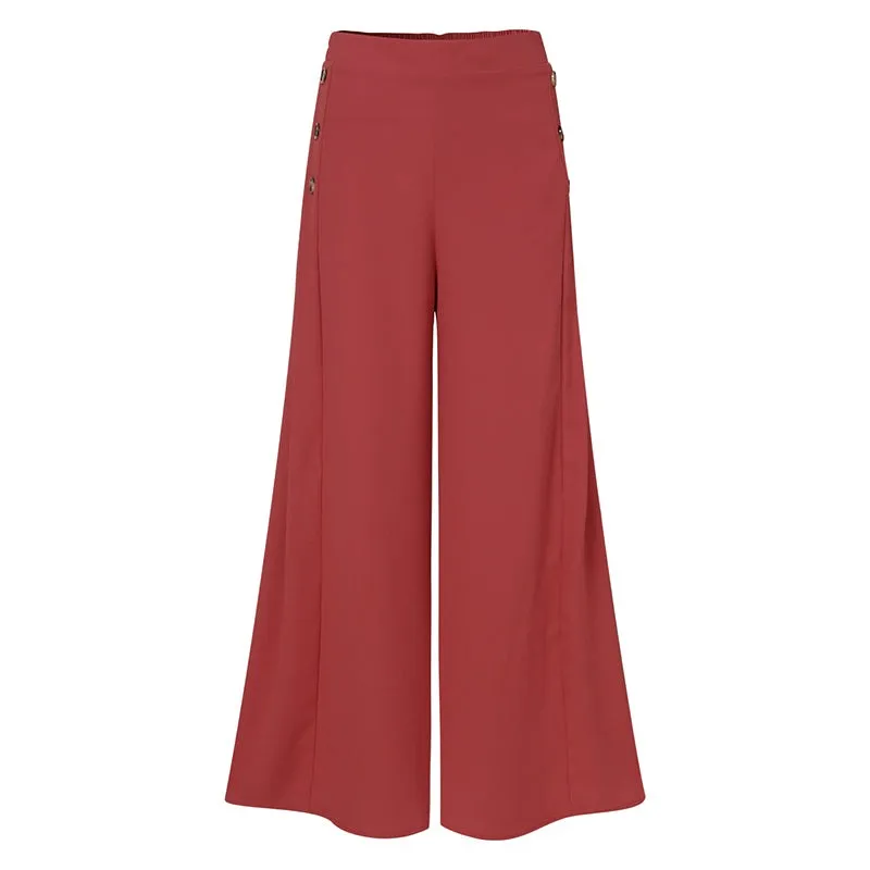 Wide Leg High Waist Pantaloon For Women