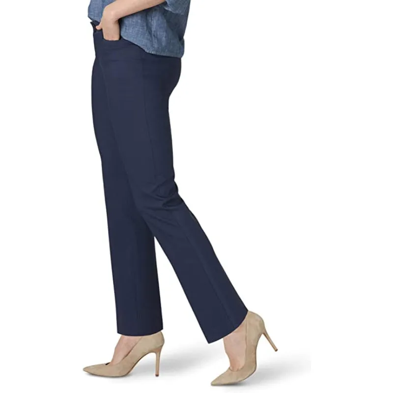 Women Straight Regular Fit Secretly Shapes Leg Pants